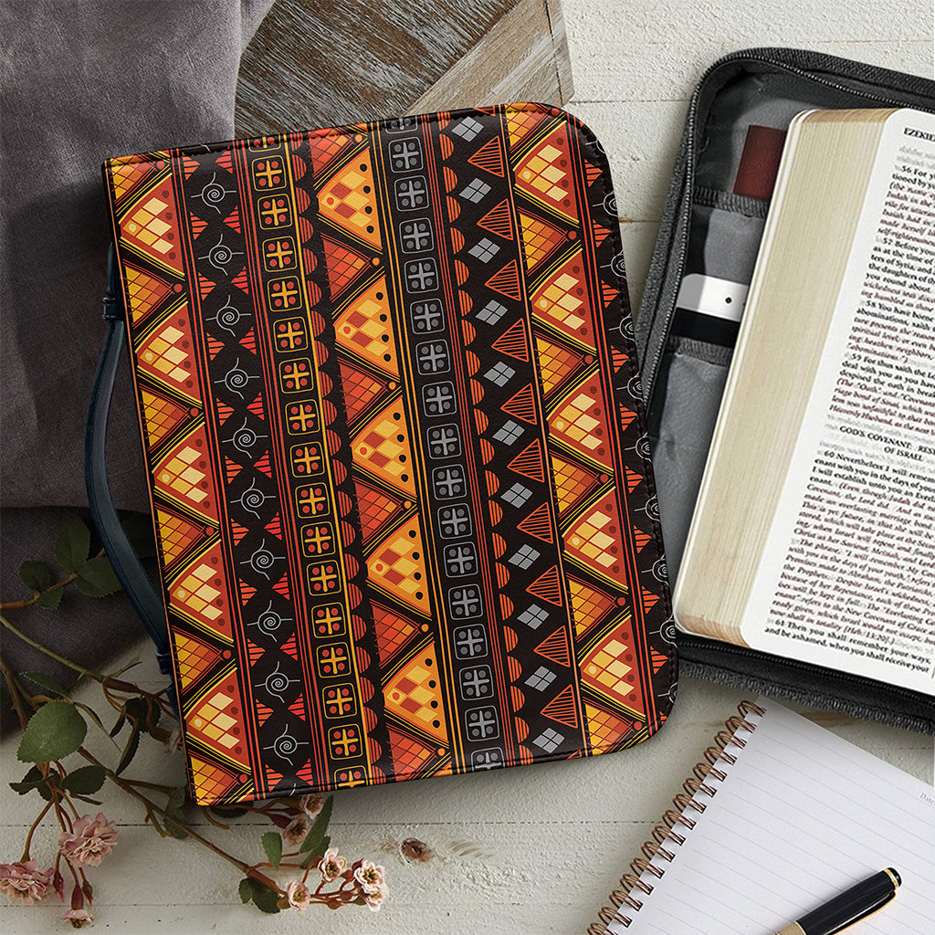 Native Tribal African Pattern Print Leather Bible Cover