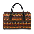 Native Tribal African Pattern Print Leather Duffel Bag