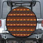 Native Tribal African Pattern Print Leather Spare Tire Cover