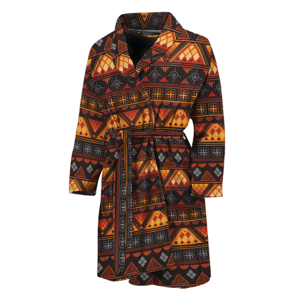 Native Tribal African Pattern Print Men's Bathrobe