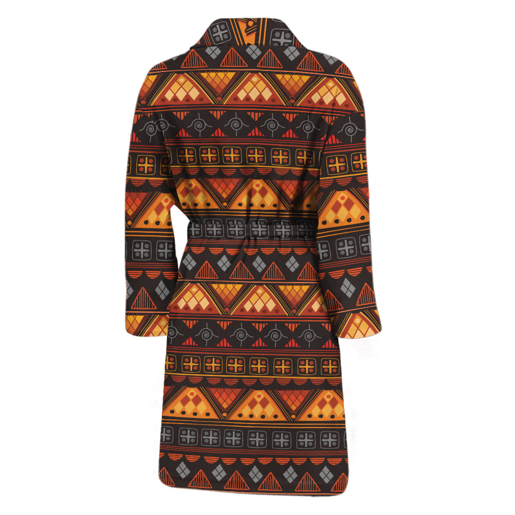 Native Tribal African Pattern Print Men's Bathrobe