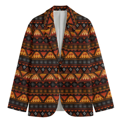 Native Tribal African Pattern Print Men's Blazer