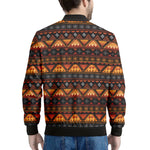 Native Tribal African Pattern Print Men's Bomber Jacket