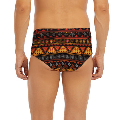 Native Tribal African Pattern Print Men's Briefs