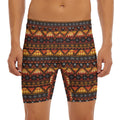 Native Tribal African Pattern Print Men's Long Boxer Briefs