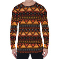 Native Tribal African Pattern Print Men's Long Sleeve T-Shirt