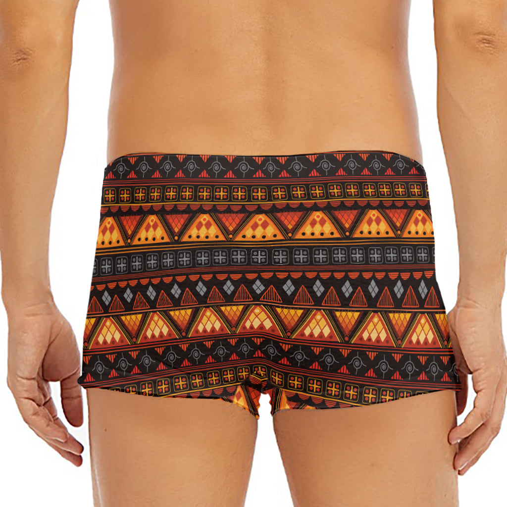 Native Tribal African Pattern Print Men's Short Boxer Briefs