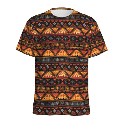 Native Tribal African Pattern Print Men's Sports T-Shirt