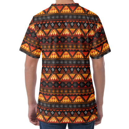 Native Tribal African Pattern Print Men's Velvet T-Shirt