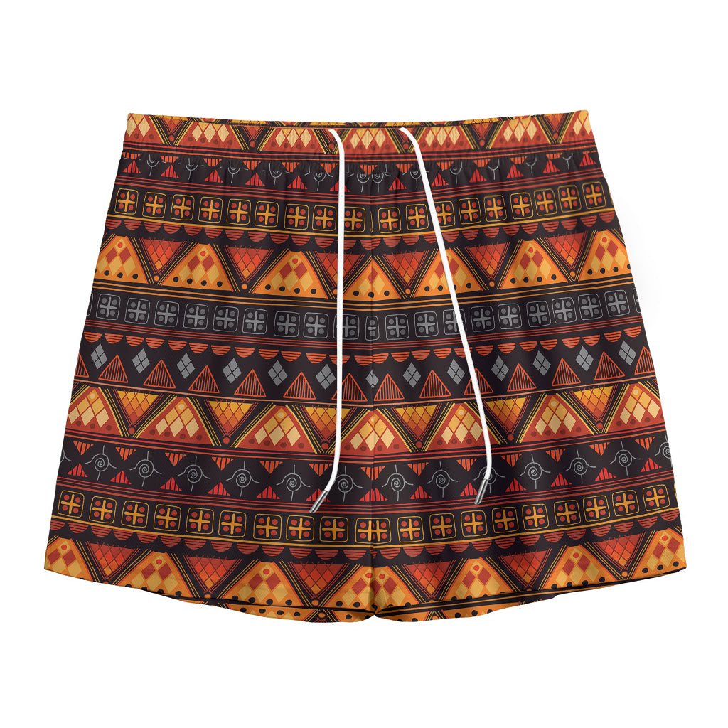 Native Tribal African Pattern Print Mesh Shorts