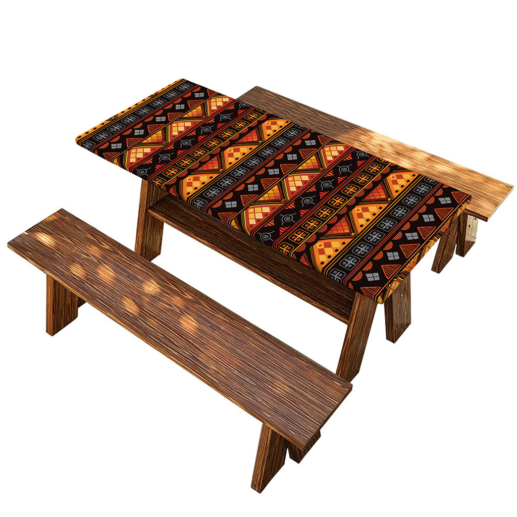 Native Tribal African Pattern Print Picnic Table Cover