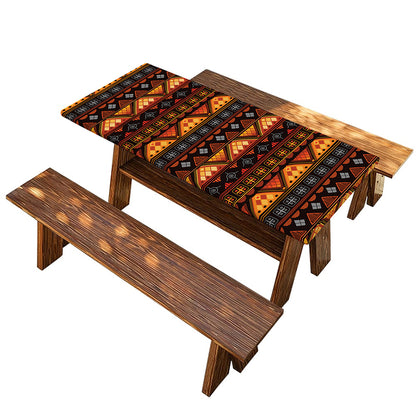 Native Tribal African Pattern Print Picnic Table Cover