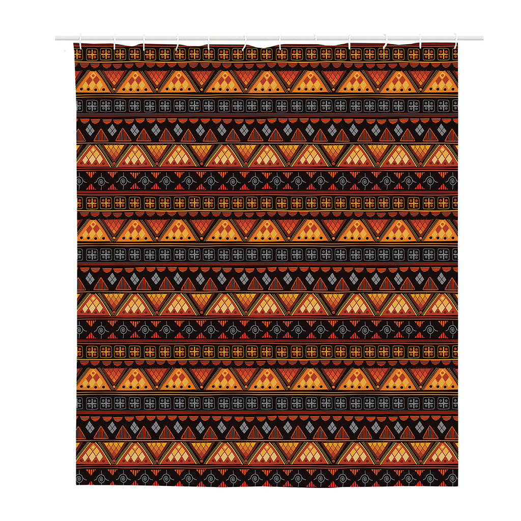 Native Tribal African Pattern Print Polyester Shower Curtain