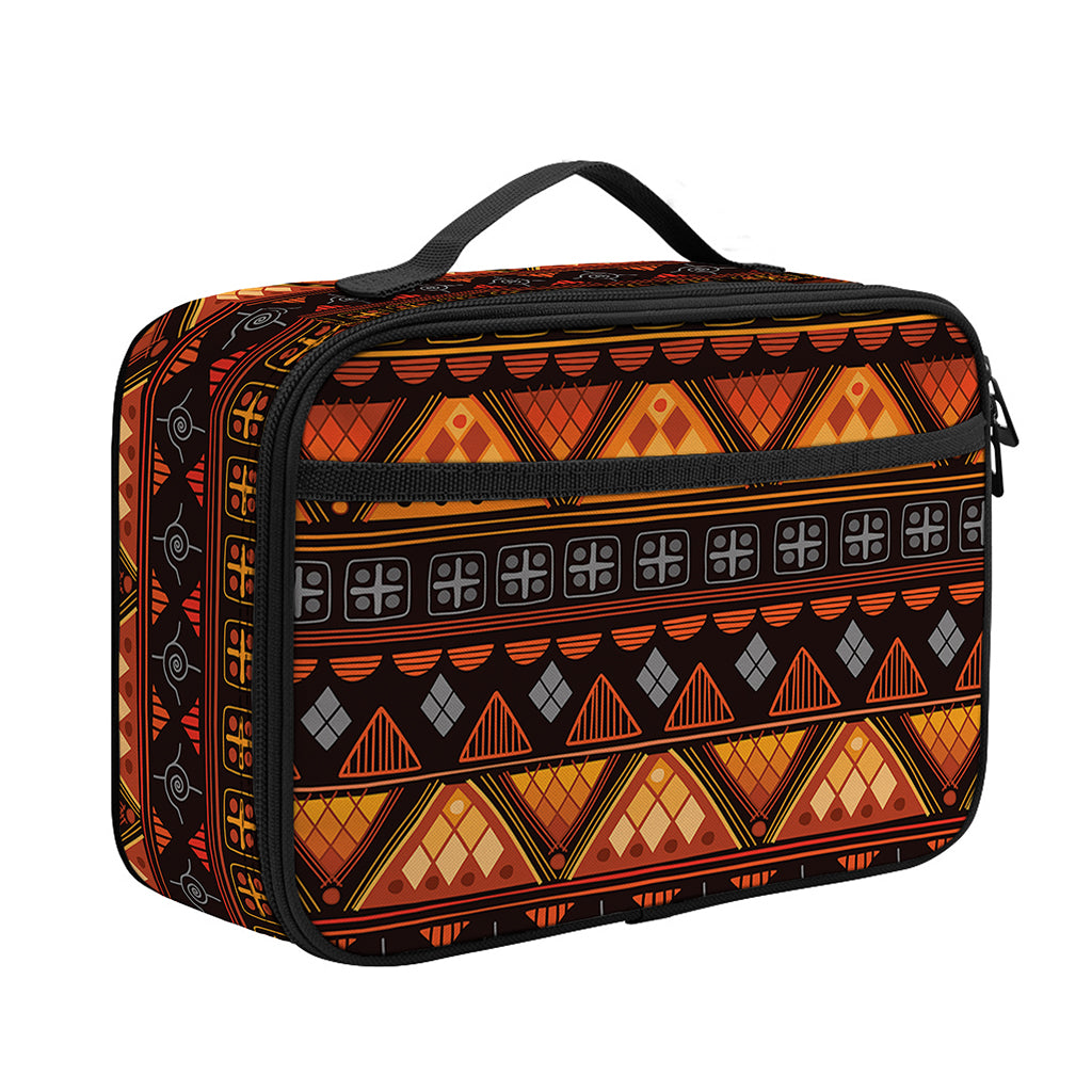 Native Tribal African Pattern Print Portable Lunch Bag