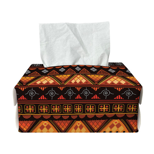 Native Tribal African Pattern Print Rectangle Tissue Box Cover