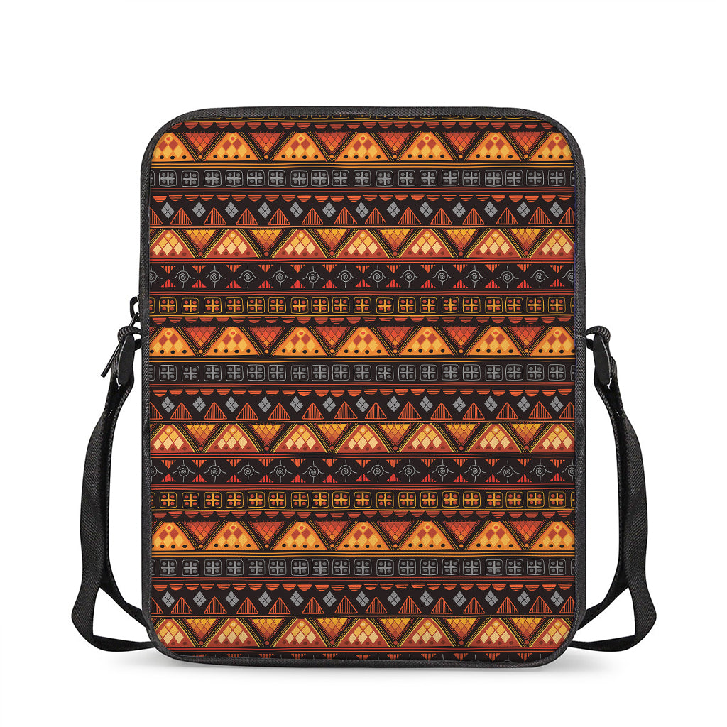 Native Tribal African Pattern Print Rectangular Crossbody Bag