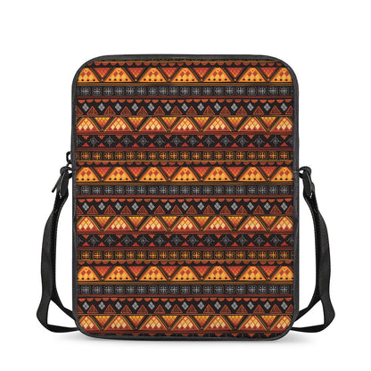 Native Tribal African Pattern Print Rectangular Crossbody Bag
