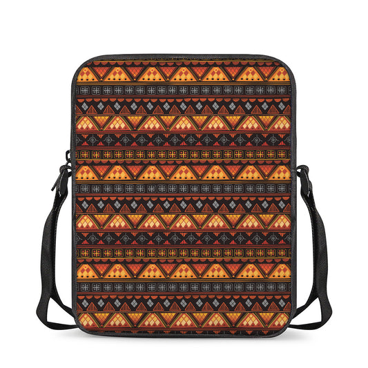 Native Tribal African Pattern Print Rectangular Crossbody Bag