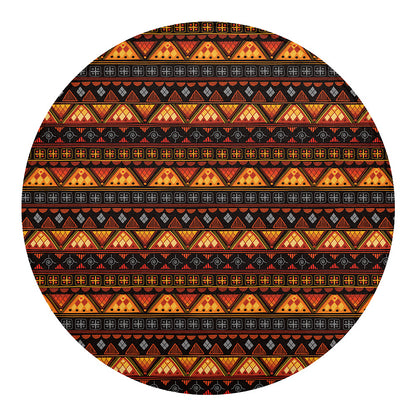 Native Tribal African Pattern Print Round Blanket