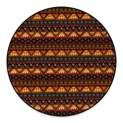 Native Tribal African Pattern Print Round Floor Mat