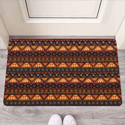 Native Tribal African Pattern Print Rubber Doormat