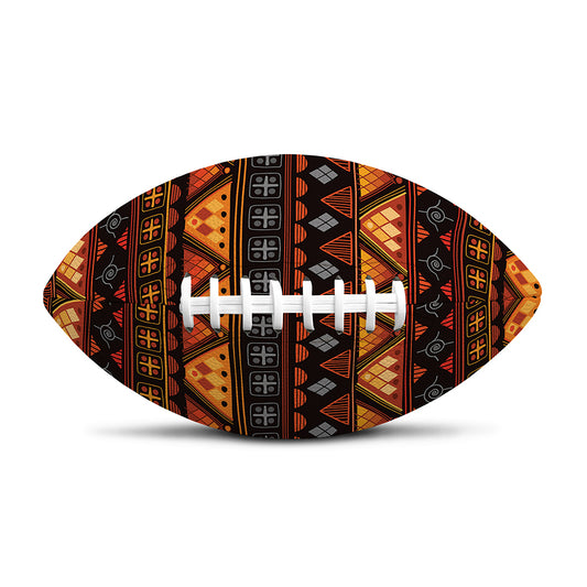 Native Tribal African Pattern Print Rugby Ball