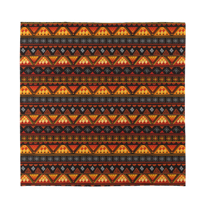 Native Tribal African Pattern Print Silk Bandana