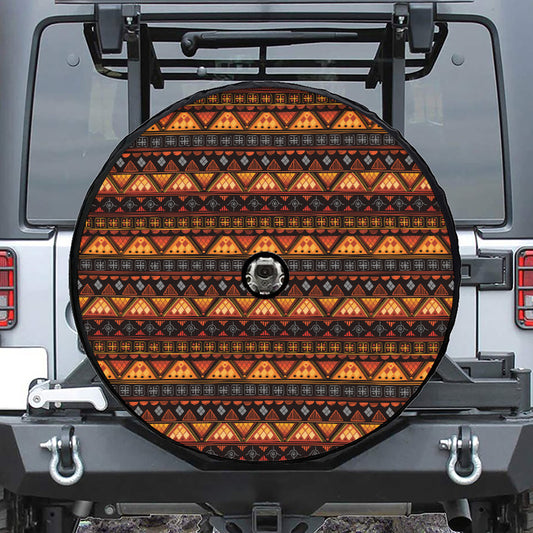 Native Tribal African Pattern Print Tire Cover With Camera Hole
