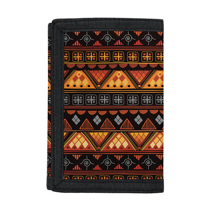 Native Tribal African Pattern Print Trifold Wallet