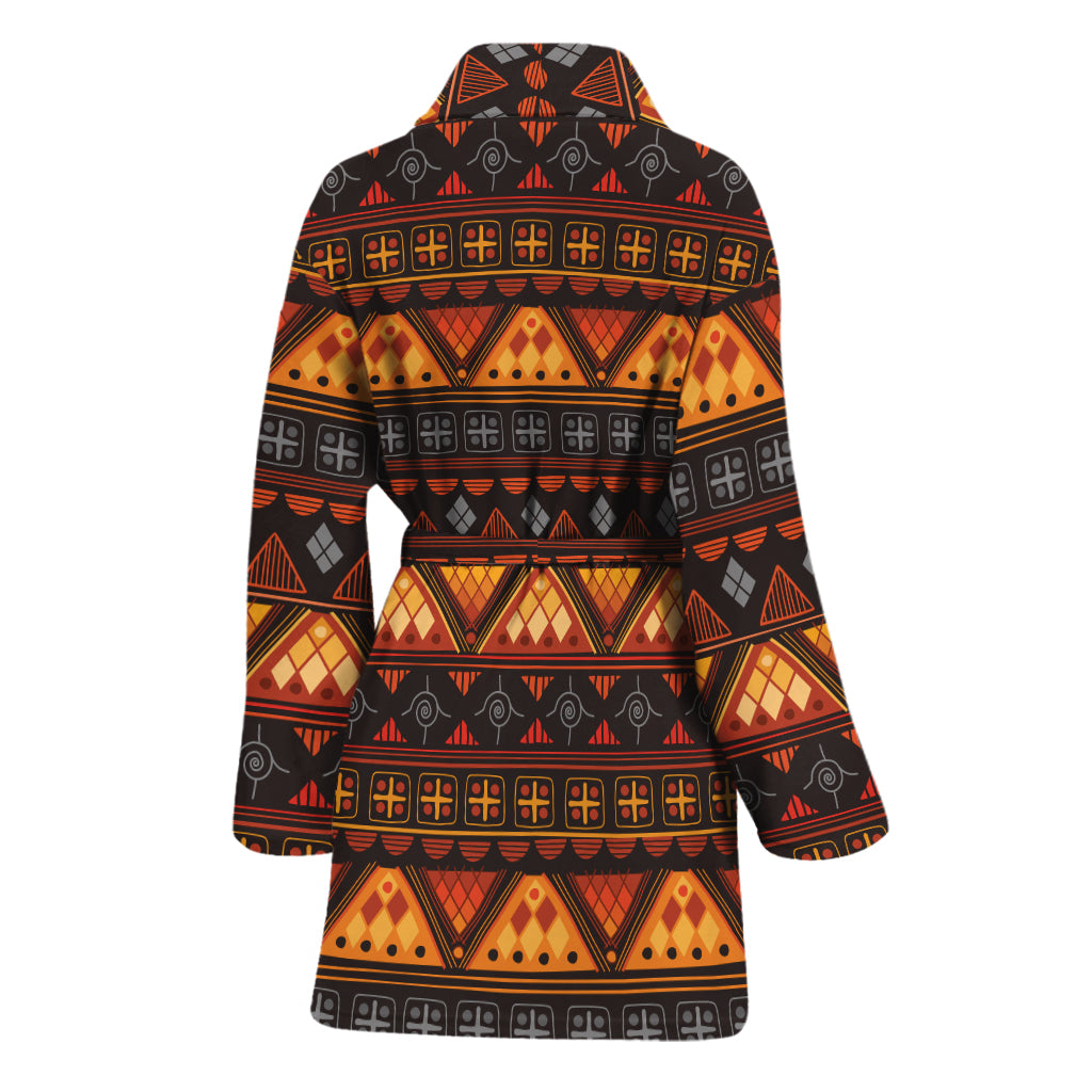 Native Tribal African Pattern Print Women's Bathrobe