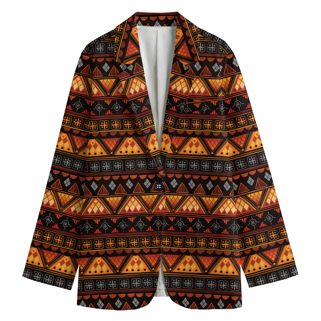 Native Tribal African Pattern Print Women's Blazer