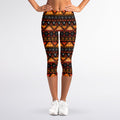 Native Tribal African Pattern Print Women's Capri Leggings