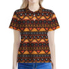 Native Tribal African Pattern Print Women's Polo Shirt