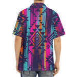 Native Tribal Aztec Pattern Print Aloha Shirt