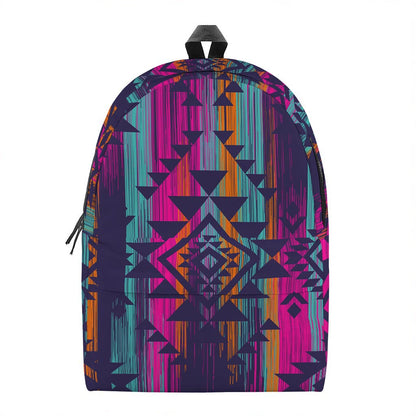 Native Tribal Aztec Pattern Print Backpack