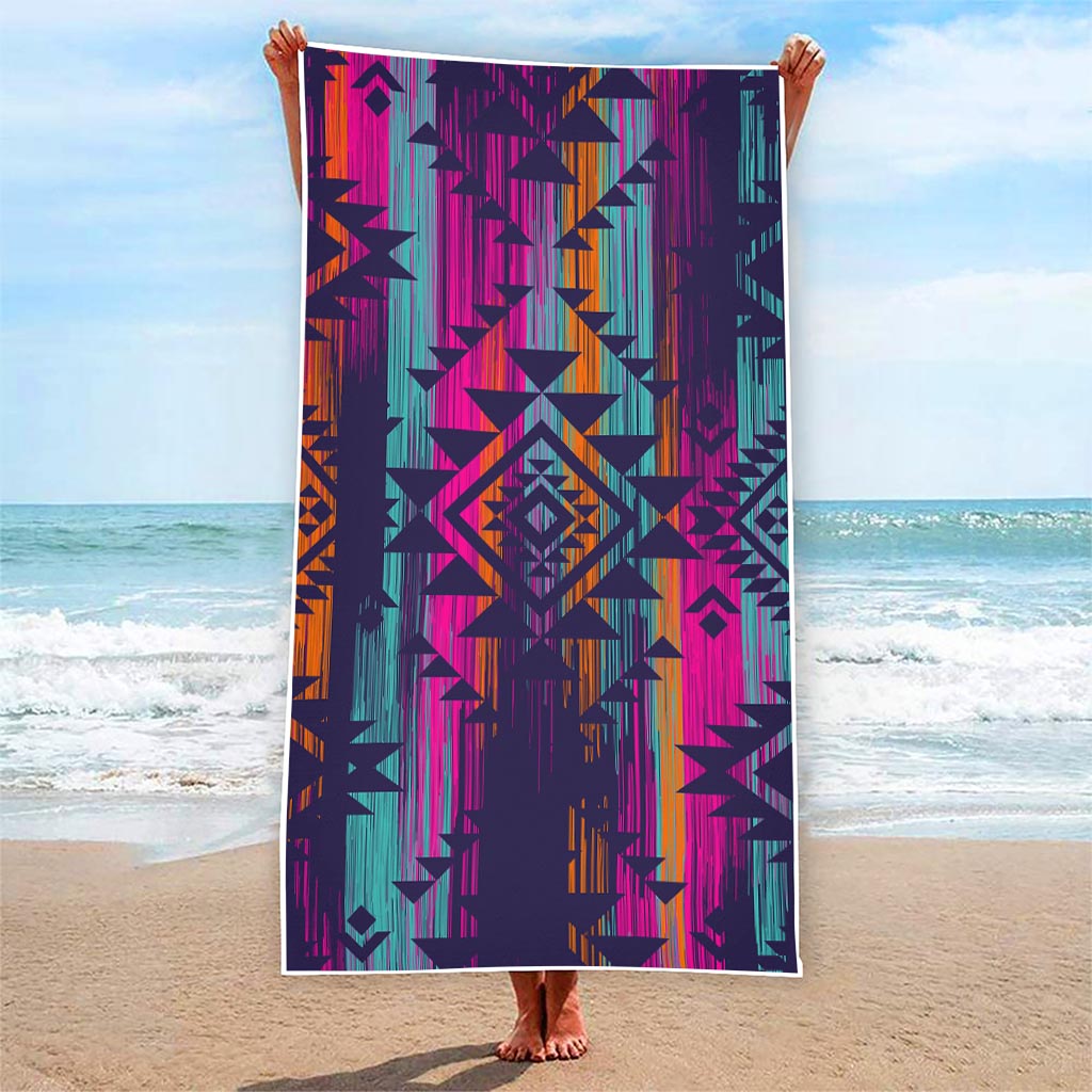 Native Tribal Aztec Pattern Print Beach Towel