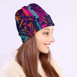 Native Tribal Aztec Pattern Print Beanie