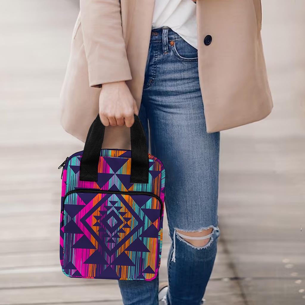 Native Tribal Aztec Pattern Print Bible Tote Bag