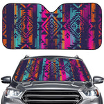 Native Tribal Aztec Pattern Print Car Windshield Sun Shade