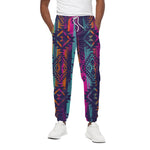 Native Tribal Aztec Pattern Print Cotton Pants