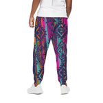 Native Tribal Aztec Pattern Print Cotton Pants