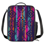 Native Tribal Aztec Pattern Print Crossbody Lunch Bag