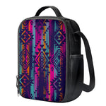 Native Tribal Aztec Pattern Print Crossbody Lunch Bag
