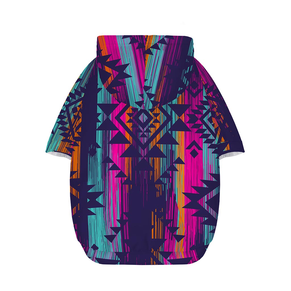 Native Tribal Aztec Pattern Print Dog Zip Up Hoodie