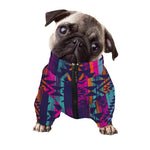 Native Tribal Aztec Pattern Print Dog Zip Up Jacket