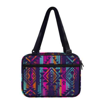 Native Tribal Aztec Pattern Print Double Strap Bible Bag
