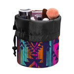 Native Tribal Aztec Pattern Print Drawstring Makeup Bag