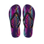 Native Tribal Aztec Pattern Print Flip Flops