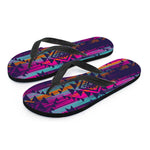 Native Tribal Aztec Pattern Print Flip Flops
