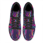 Native Tribal Aztec Pattern Print High Top Leather Sneakers